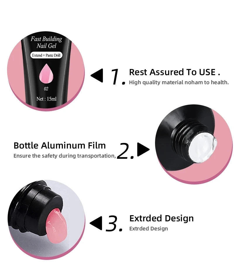 Acrylic Nail Kit – Poly Gel Set with UV Lamp, Extension Gel & Manicure Tools - All Things Beauty -