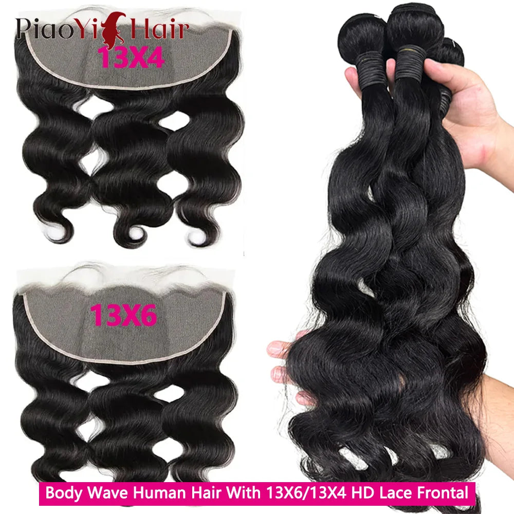 13x6 HD Lace Body Wave Bundles – 100% Raw Human Hair, 13x4 Closure Option - All Things Beauty -