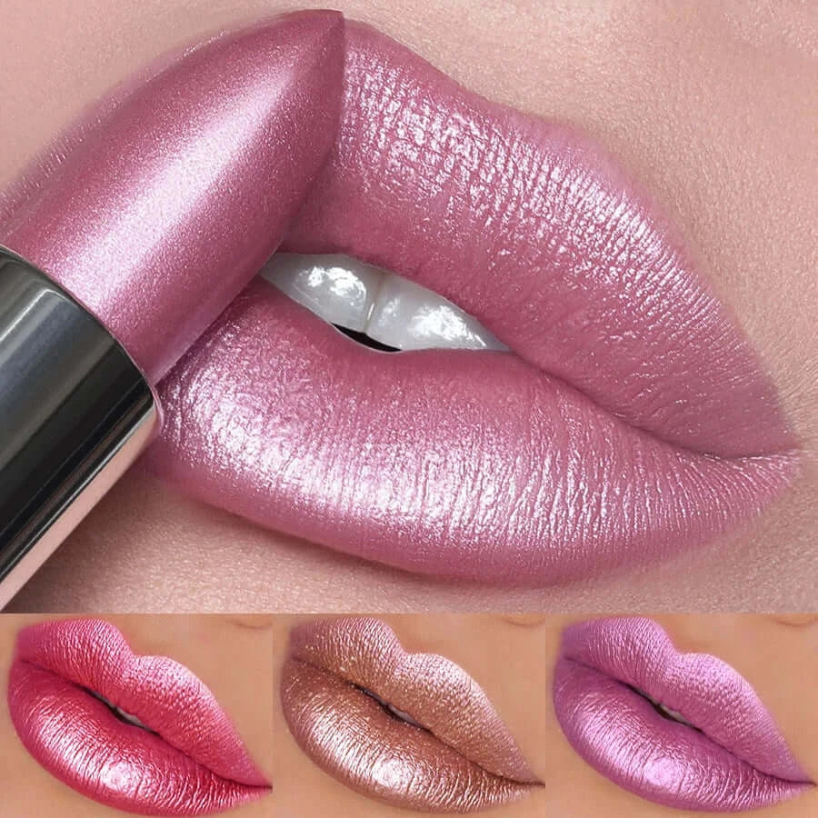 19 Colors Glitter Lipstick Set – Hydrating Metallic Shine, High Pigment Lip Tint - All Things Beauty -