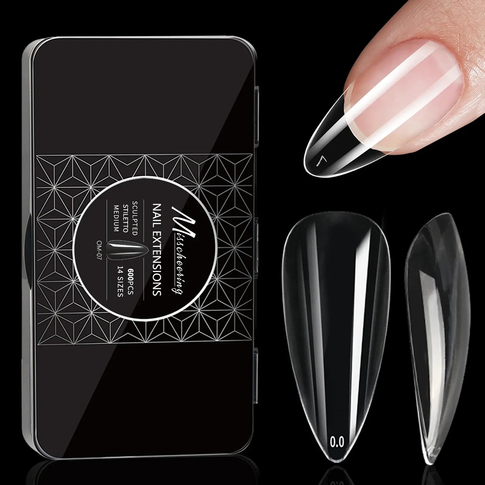 250/500/600pcs Soft Gel Nail Tips – Full Cover Press-On, Coffin & Almond DIY Nails - All Things Beauty -