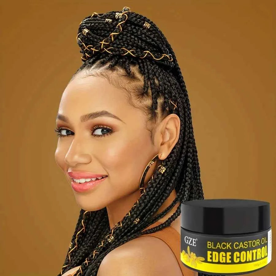 GZE African Black Castor Gel Extra Hold for Braids, Locs & Edges, Frizz Control - All Things Beauty -