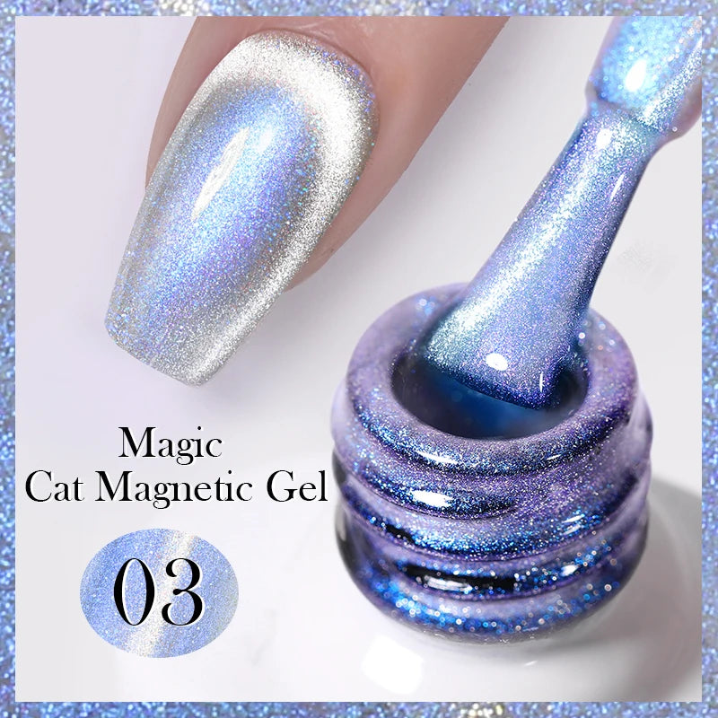 BORN PRETTY Cat Eye Gel Polish – Sparkling Magnetic UV Gel, Flash Effect Colors - All Things Beauty -