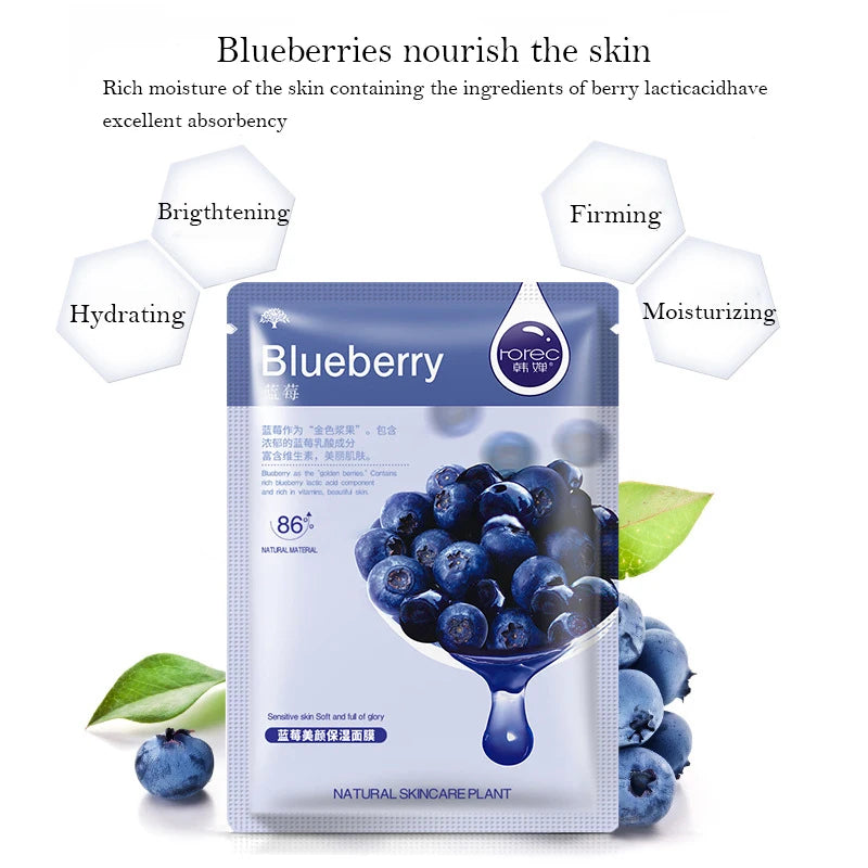 Korean Fruit Face Mask (30 Pcs) – Hydrating & Firming Skincare Combo - All Things Beauty -