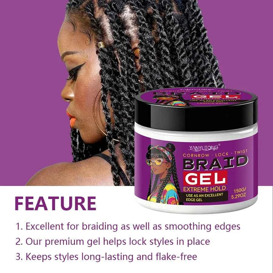 Braiding Gel – Carbomer Formula for Edge Control, Frizz & Hairline Styling - All Things Beauty -