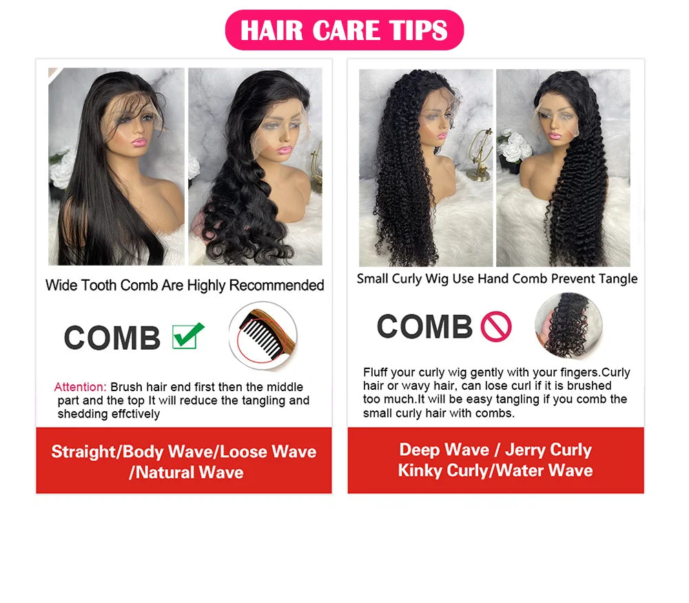 40–42 Inch Body Wave Human Hair Wig – 13x4/13x6 HD Lace, 5x5 Glueless Closure, Remy Hair - All Things Beauty -