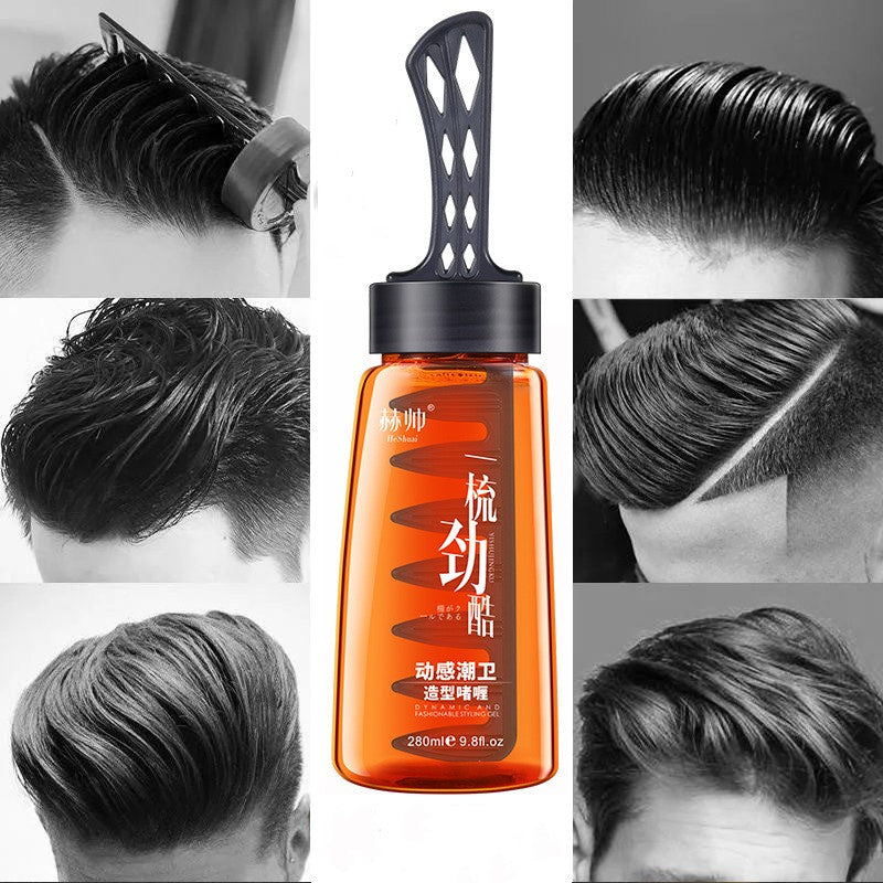 Men's Oil Head Hair Gel Pomade Hair-styling Gel Comb - All Things Beauty -