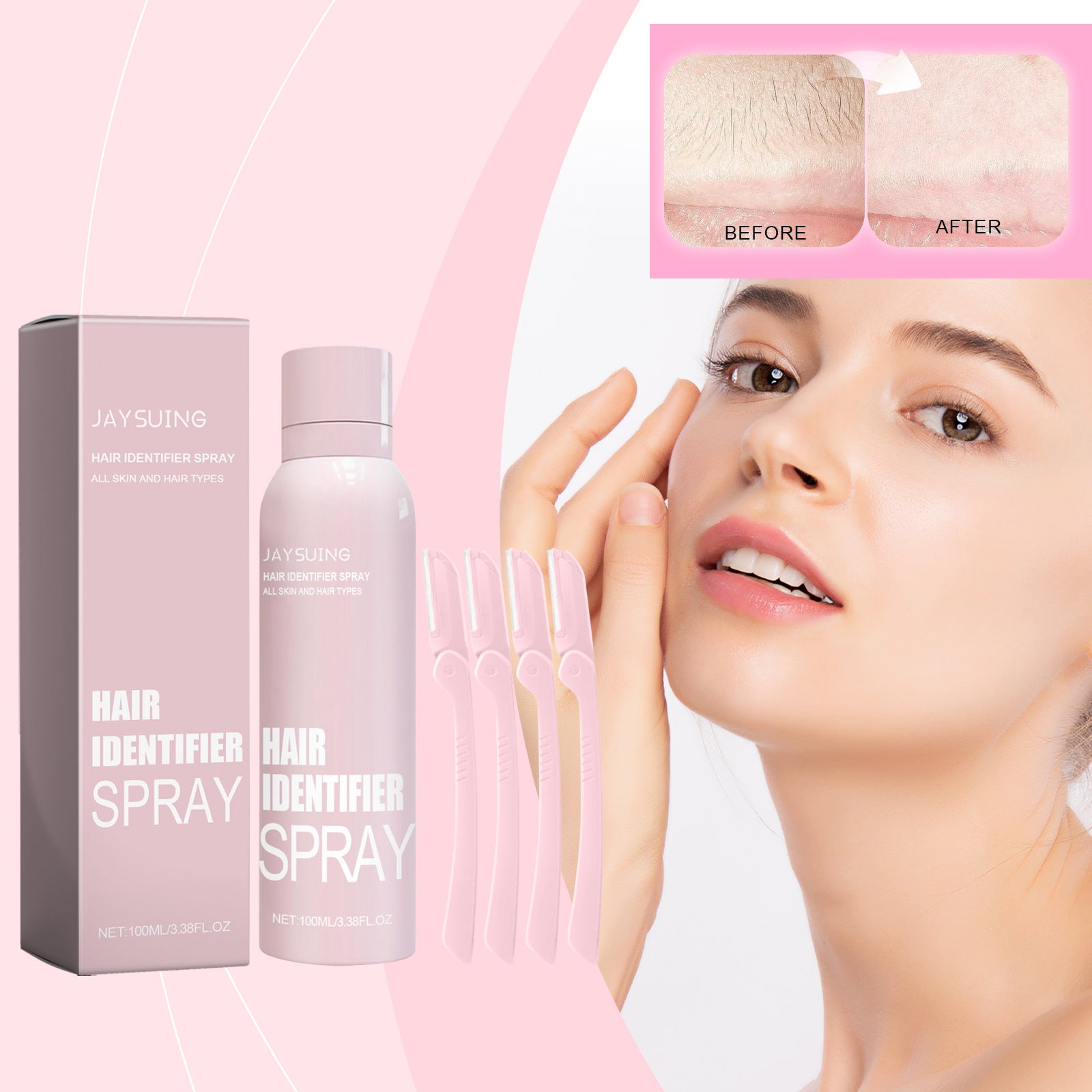 Hair Identifier Spray Set For Face Shaving Moisturizing Dermaplaner Spray For Face Shaving Skin Care - All Things Beauty -