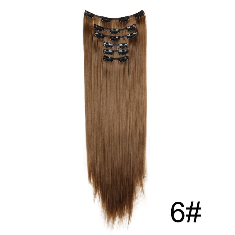 Wig Extensions 6-piece Set, Long Straight Hair - All Things Beauty -