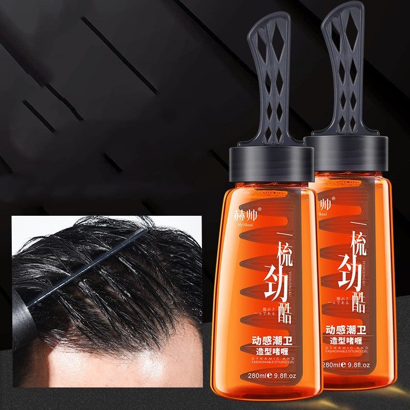 Men's Oil Head Hair Gel Pomade Hair-styling Gel Comb - All Things Beauty -